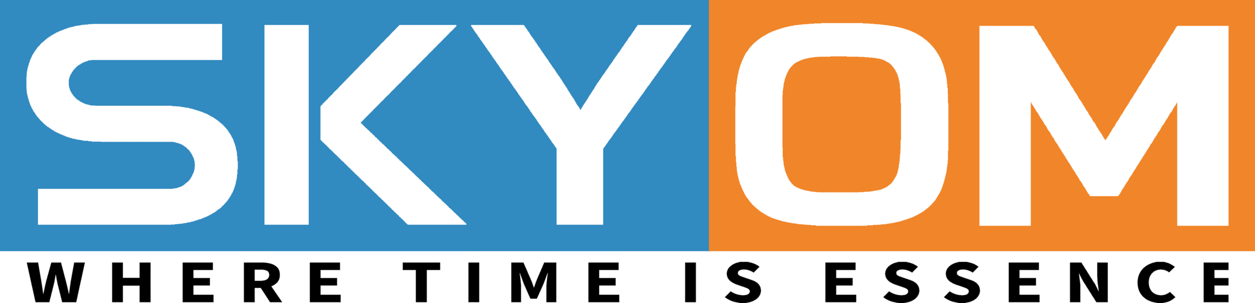 SkyOm Logo Celurean Tangerine